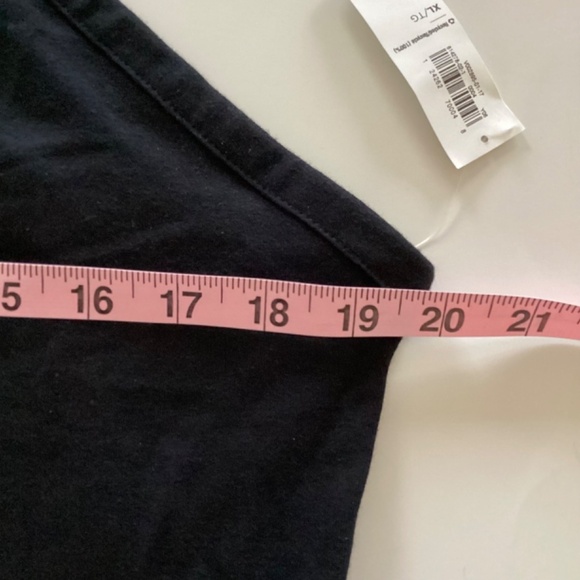 Old Navy Black High-Neck Halter Strap Side-Slit Midi Dress Sz XL Cotton Modal - Picture 12 of 13